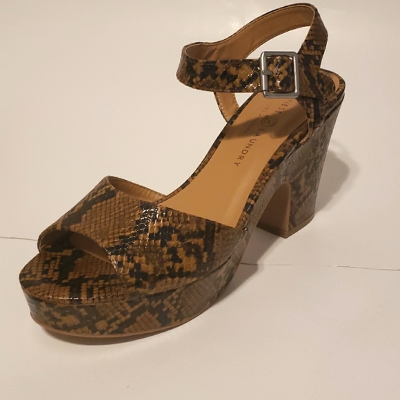 CHINESE LAUNDRY Faux Snakeskin Platform Sandal Size 10 - Picture 1 of 5
